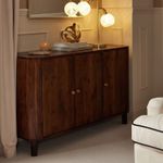 Dusk Avery Walnut Stained Acacia Wood 3 Door Sideboard RRP £399