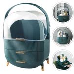 Cosmetic Storage Organiser –Green - 2-Drawer Makeup & Skincare Display Case