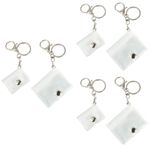 3 Pieces Keyring Photo Holder Mini Books Memory Keychain Album Binder