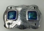 Liberty & Co Silver & Blue/Turquoise Enamelled Belt Buckle Birmingham 1908