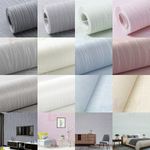Thick Plain Stripe Wallpaper Embossed Metallic Shimmer Wall Paper Living Room UK