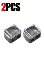 2pk Makeup Pencil Sharpener Duo Double Hole Pencil Eyeliner Lip Eyebrow Tool