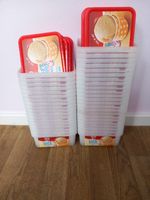 20 x 1.8lt plastic boxes, with lids, storage,packageing,postage,freezer etc