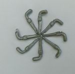 8 Original Timpo plastic 7th US Cavalry ACW Union + Confederate pistols 1960/70s