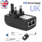 POE power supply 48v 0.5A PoE Injector adapter UK Wall Plug Power over Ethernet