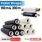 Pallet Wrap Stretch Shrink Strong Clear & Black Packing Parcel Rolls Cling Film