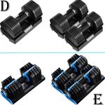 Adjustable Dumbbells Weights 12/25kg Pair Home Gym Fitness Equipment Workout Set