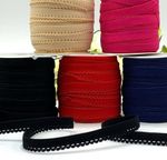 10mm picot edge lingerie elastic black nude red blue pink underwear knickers 