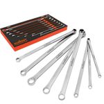 8-Picees  Extra Long Aviation Spanner Set Double Ring Wrench 8-24mm 12 Point CRV