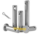 8mm 10mm Clevis Pin 304 Stainless Steel A2 Hinge Pin Rigging Pin Size L 12-150mm