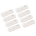 50Pcs Safety Bar Pins 22mm Adhesive Brooch Clasp Pin Backs for ID Badges, White