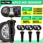 4PCS Autel TPMS MX-Sensor 315MHz + 433MHz 2in1 Programmable Tire Pressure Sensor