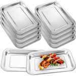 10 Pcs Cookie Sheet for Baking Tray Stainless Steel Non Stick Bakeware