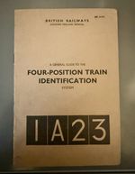 British Railways Guide 4 Position Train Identification System London Mid