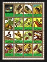 Umm al Qiwain 1972 Insects full set (sheetlet) of 16v. (Mi 1338-1351A) used