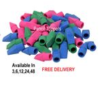 Pencil Erasers Rubbers Tips School Drawing STATIONERY Assorted Eraser Top NEW