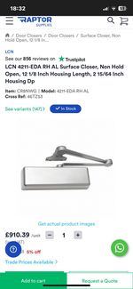 LCN 4211 EDA AL Size 1-5 RH Door Closer Brand New