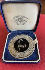 T Fattorini LTD Silver enamel Medal 1936 With Box Very Collectable