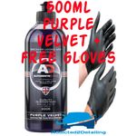 AUTOBRITE DIRECT 500ML PURPLE VELVET LUXURY HIGH GLOSS/SUDS CAR SHAMPOO+GLOVES