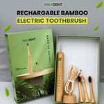 Maxdent Back to Nature Bamboo Electric Toothbrush with 3 replacement brush heads
