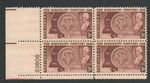 Vintage Unused US Postage Block 3 Cent Stamps 1798 MISSISSIPPI TERRITORY 1948