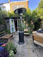 Gas Patio Heater Outdoor Garden Standing Heater Propane LPG Black. Fitted Cover 