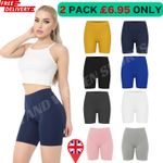 LADIES WOMEN'S CYCLING SHORTS DANCING BIKER LEGGINGS ACTIVE CASUAL SUMMER 4-26