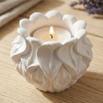 Ceramic White Decorative Plant Pot for Air Plant, Candle & Pen/Pencil Holder