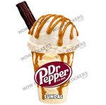 ice cream van sticker Dr Pepper Flake Scoop Sundae decal (choose size)