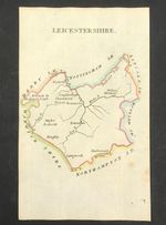map Leicestershire John Aikin England Delineated 1803 Original with text 
