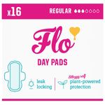 Flo Bamboo Day Period Pads 16 Count - Winged Breathable for Regular Flow – VEGAN