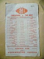 LANCASHIRE v THE REST 1950s RARE ORIGINAL RUGBY UNION PROGRAMME VALE OF THE LUNE