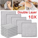 Multipurpose Wire Miracle Cleaning Cloths,Double-Layer Wet Dry Dishwashing Rags