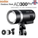 Godox AD300Pro 300Ws TTL 2.4G HSS Outdoor Flash Strobe with 2600mAh Battery