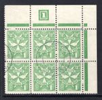 M15479 Malta 1967 SGD28 - ½d emerald postage due top corner PLATE (1) block of 6