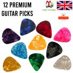 12 x GUITAR PICKS PLECTRUMS for Acoustic Bass Electric Guitars Guitar Picks