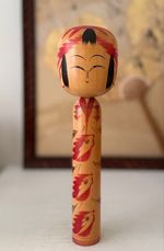 Kokeshi Doll Kimono Woman Approx. Height 26cm Vintage Rare Old Retro