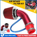 Car Cold Air Intake Filter Induction Pipe Kit Hose System Universal 3in 76mm UK