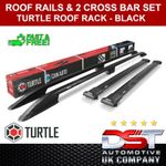 ROOF RACK RAILS & CROSS BARS SET for FORD TRANSIT CUSTOM BLACK SWB 2012-2023
