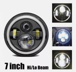 Universal Motorbike 7" Headlight Motorcycle Hi/Lo Beam LED Headlamp Front Light
