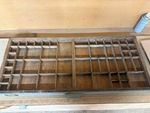 Antique Wooden Printers Drawer Tray Wall Display John Haddon & Co London.