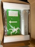 ELP SIGNAL LED Green Running Man Exit Sign Left Arrow w/ Wall Mount Brackets