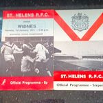 2 St Helens R.L.F.C. v Widnes Rugby Programmes