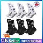 6 Pairs Sports Grip Socks Football Unisex Non-Slip Breathable Athletic Cycling