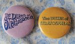 Dukes Of Stratosphear (XTC / psych) two 25mm button badges. Free UK postage!