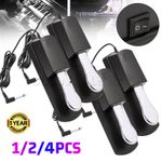 1-4pc Universal Sustain Foot Pedal with Polarity Switch Electric Pianos Keyboard