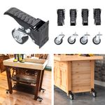 600Pounds Load Workbench Casters Kit Heavy Duty Retractable Wheels Set of 4