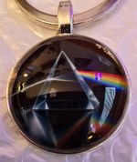 Dark Side of The Moon Keyring Keychain Bag Charm Birthday Gift Pink Floyd