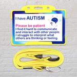 Autism Awareness Card & Lanyard • 10 Colours Available • FREE UK 🚚