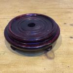 Old Vintage Chinese Oriental Carved Hardwood Stand Vases Or Bowls 3” Recess